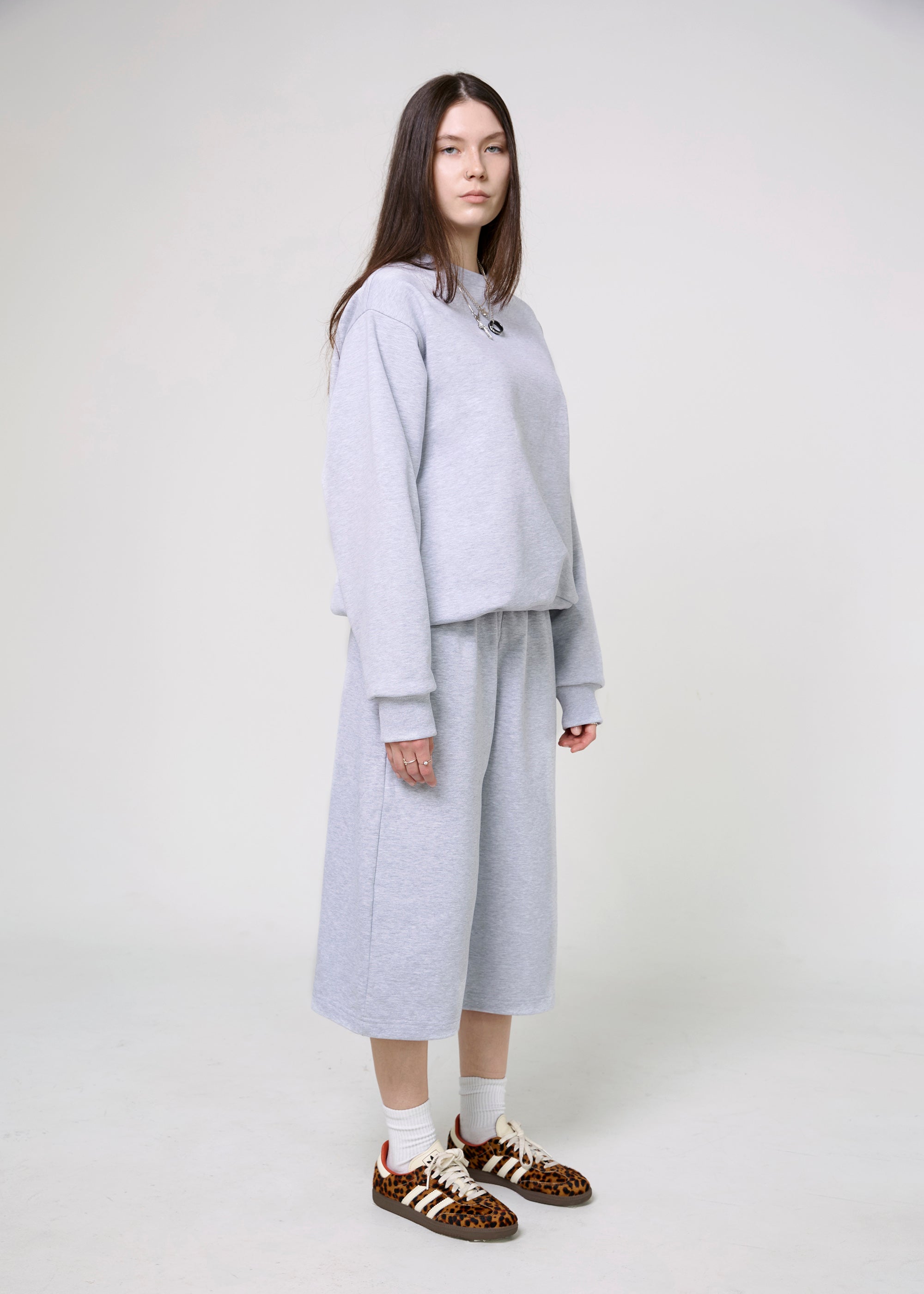 BUBBLE melange maxi shorts