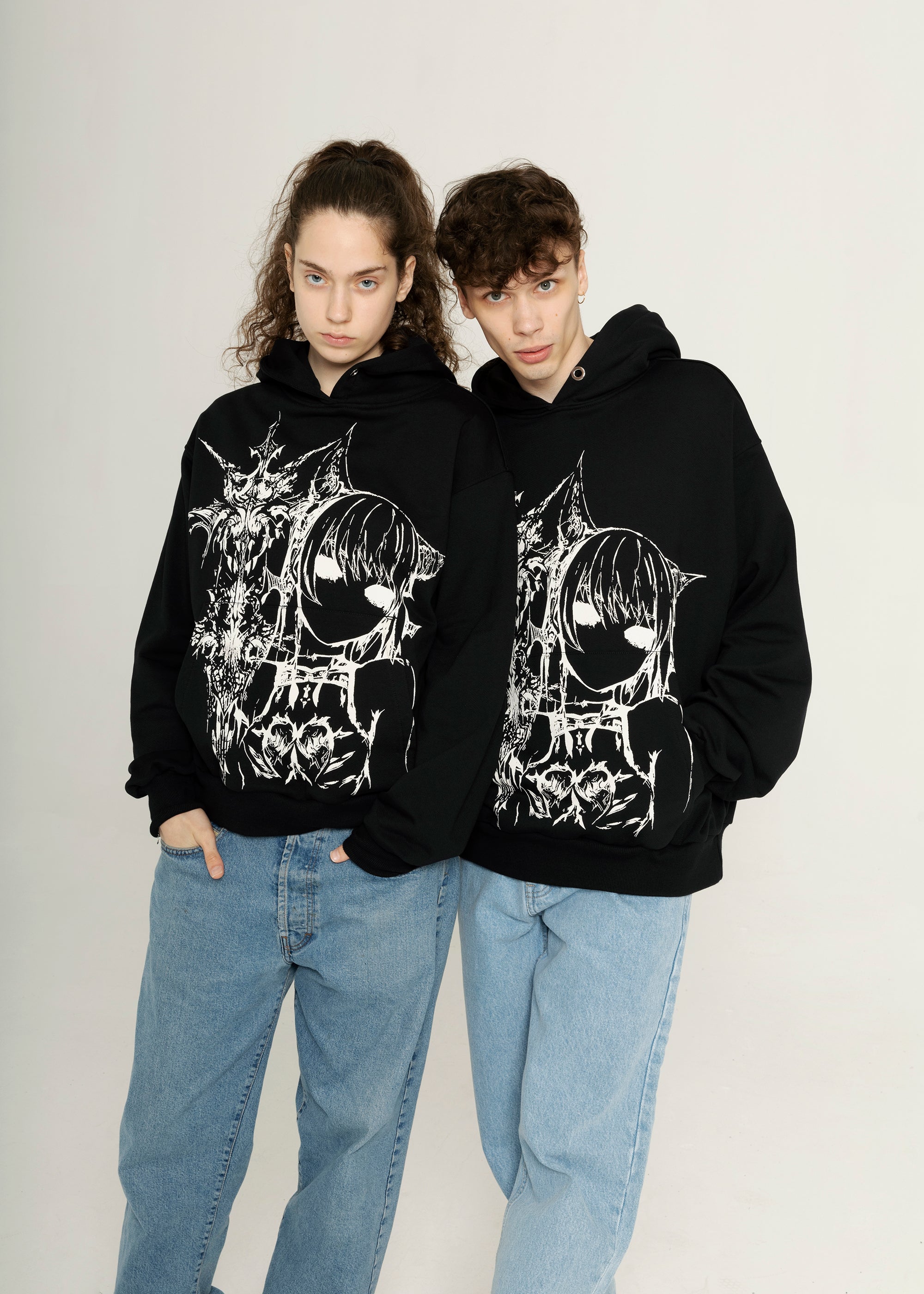 ANIME black hoodie
