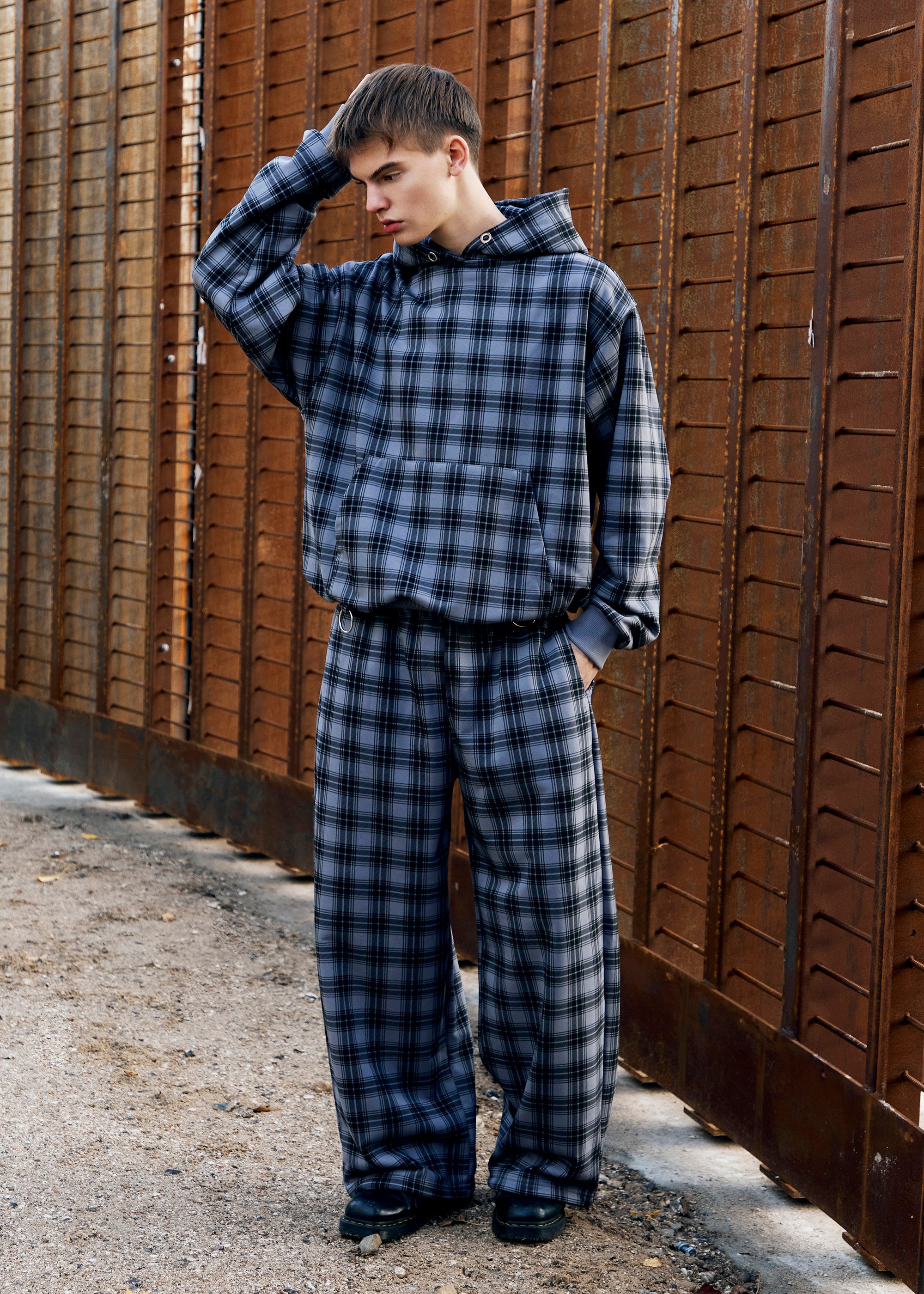 BASIC & BUBBLE TARTAN BLACK set