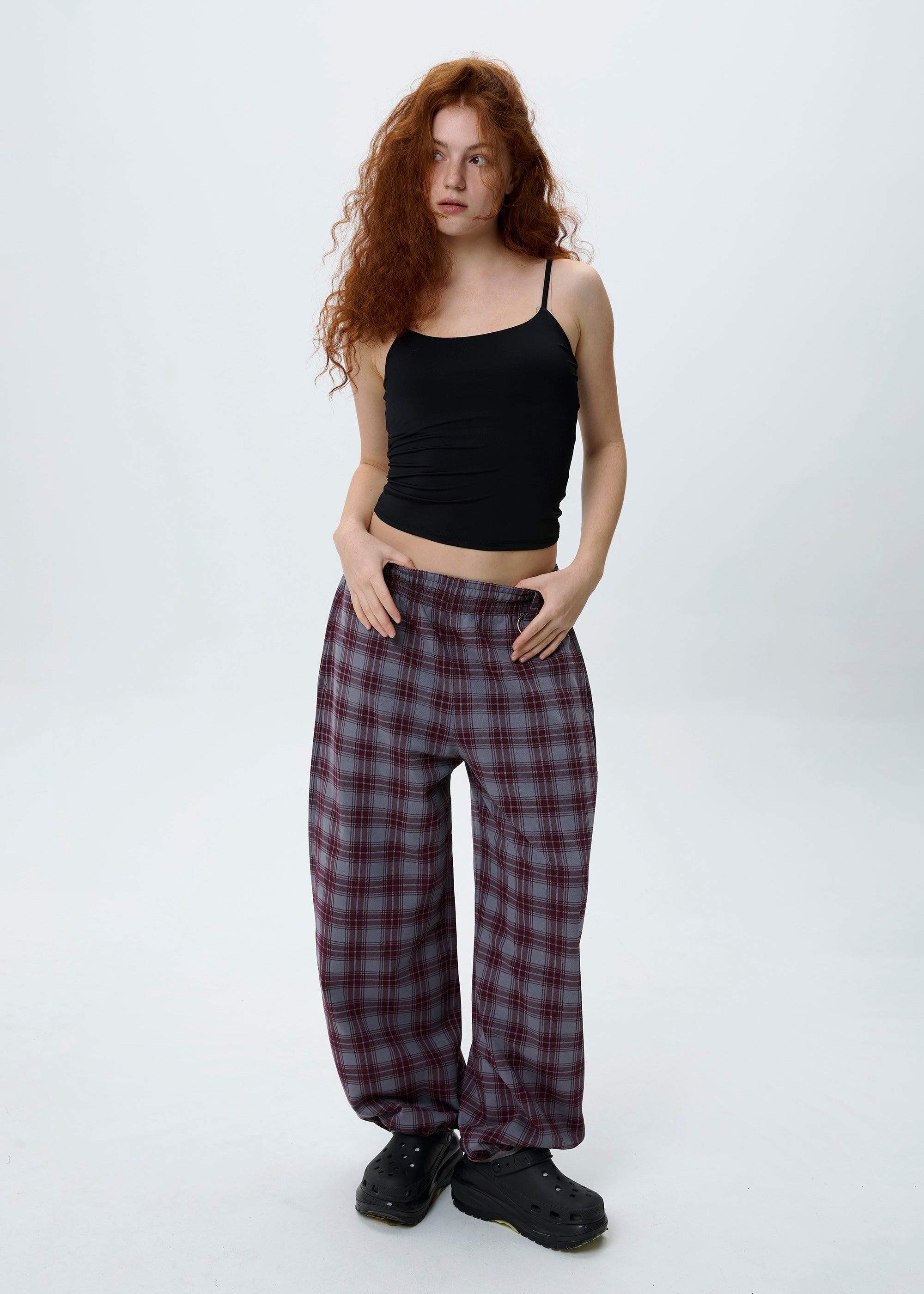 BUBBLE TARTAN grey sweatpants