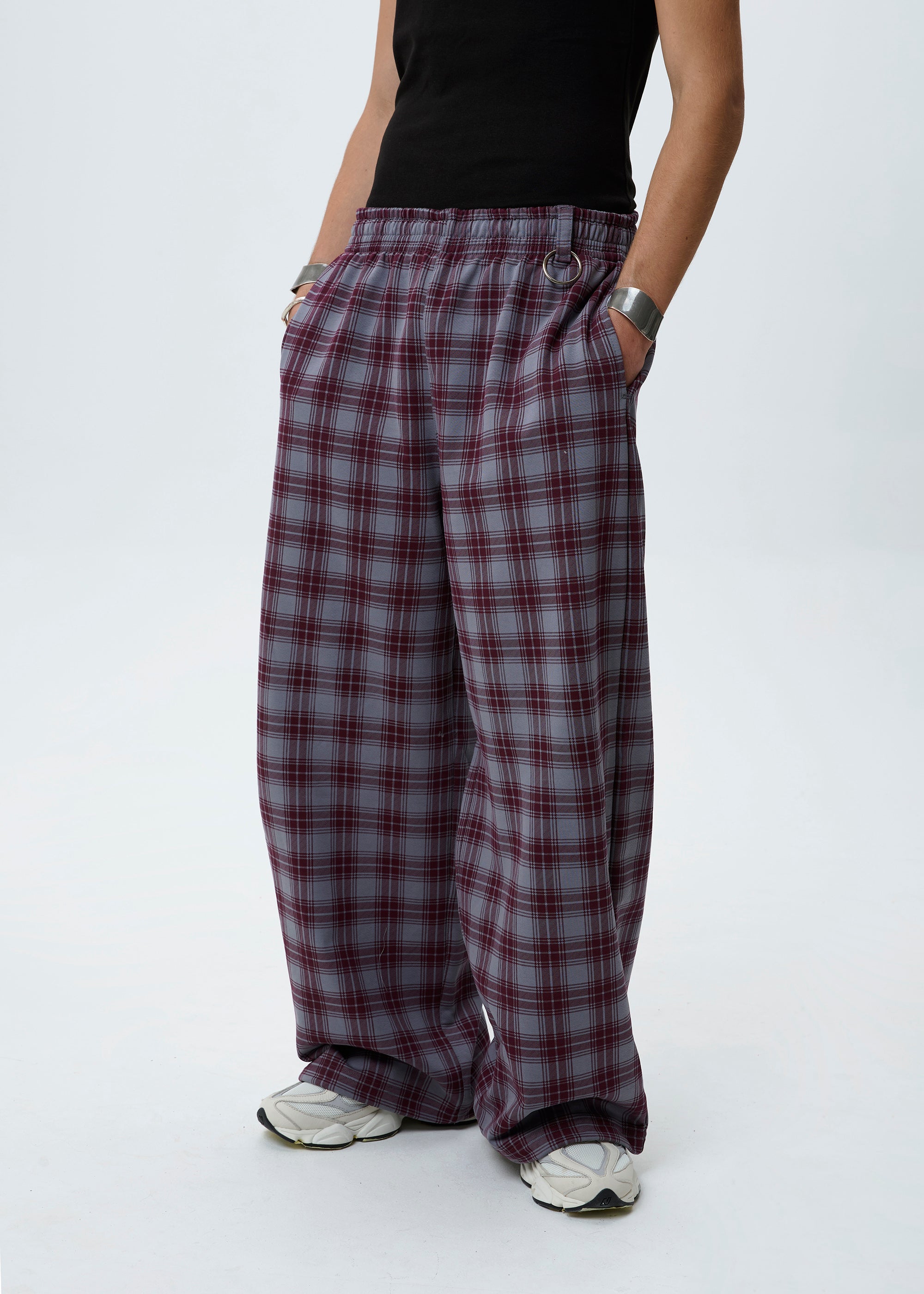 BUBBLE TARTAN grey sweatpants