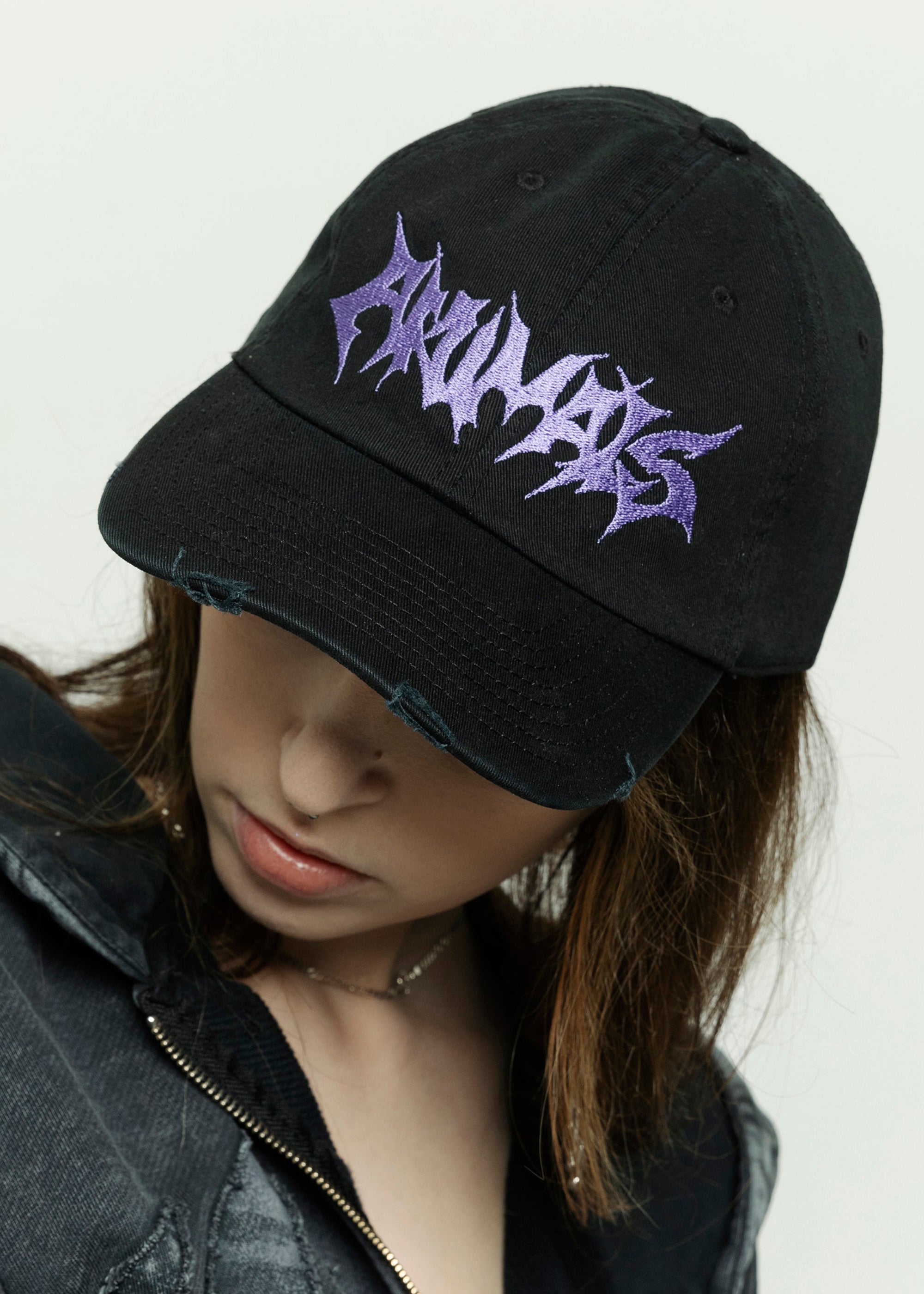 LOGO washed black cap