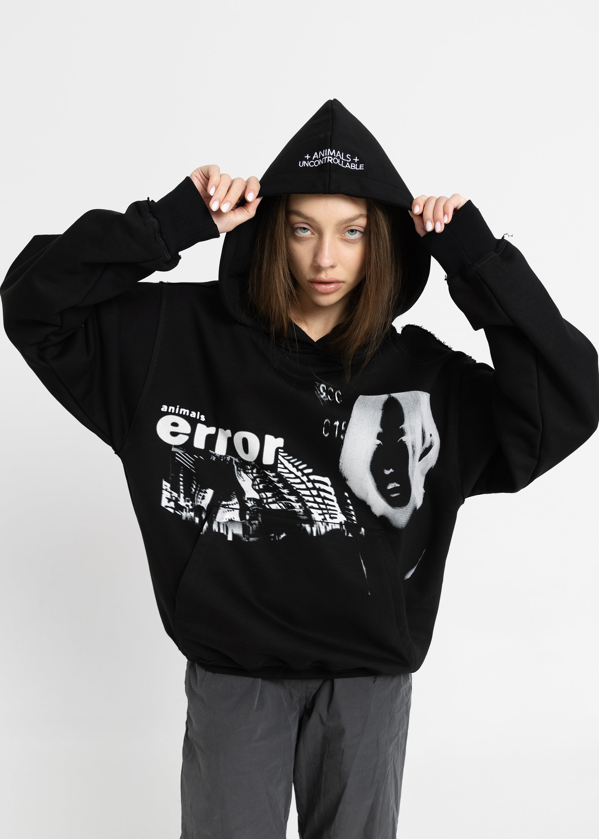 ERROR black hoodie