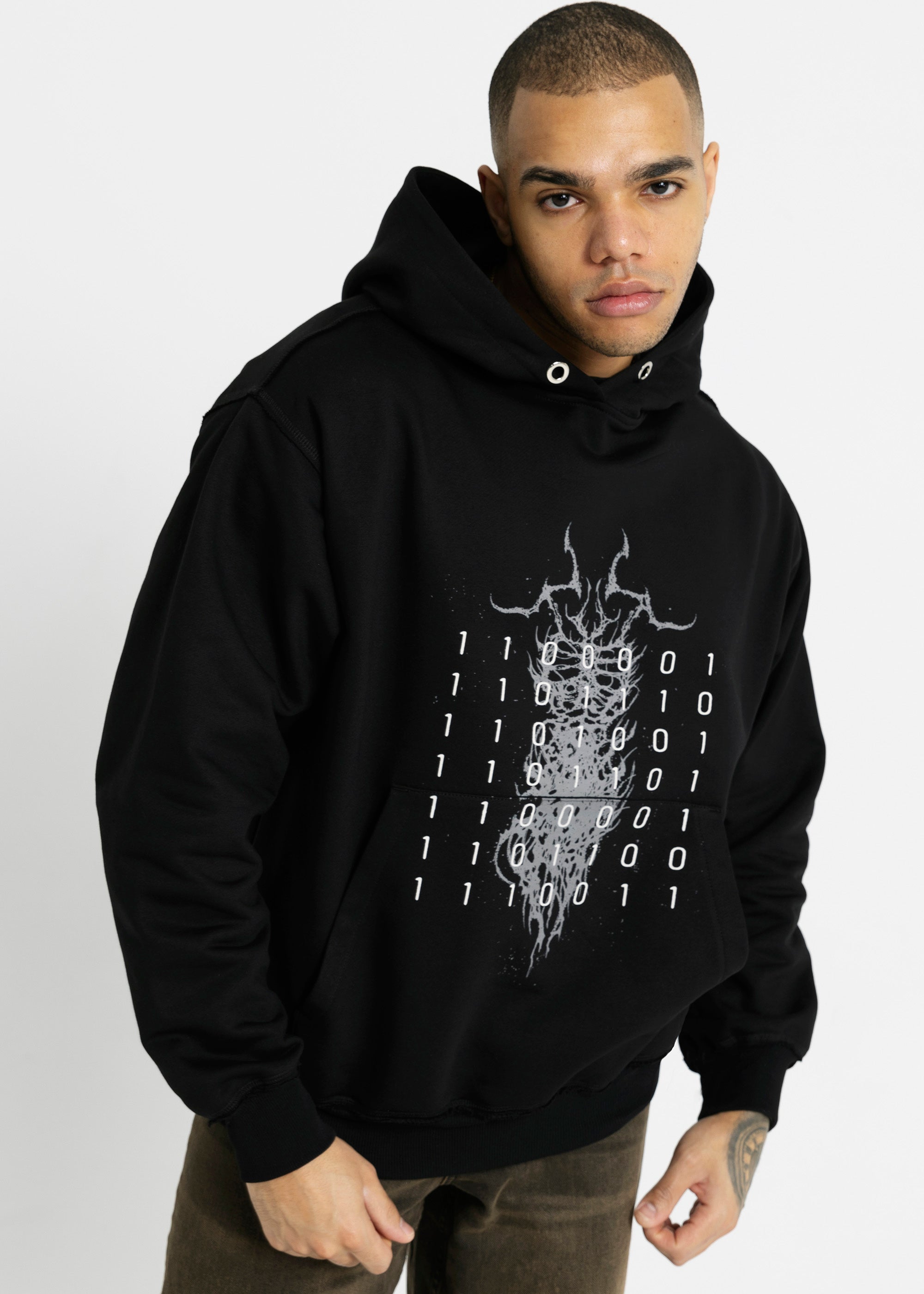 BINARY CODE black hoodie