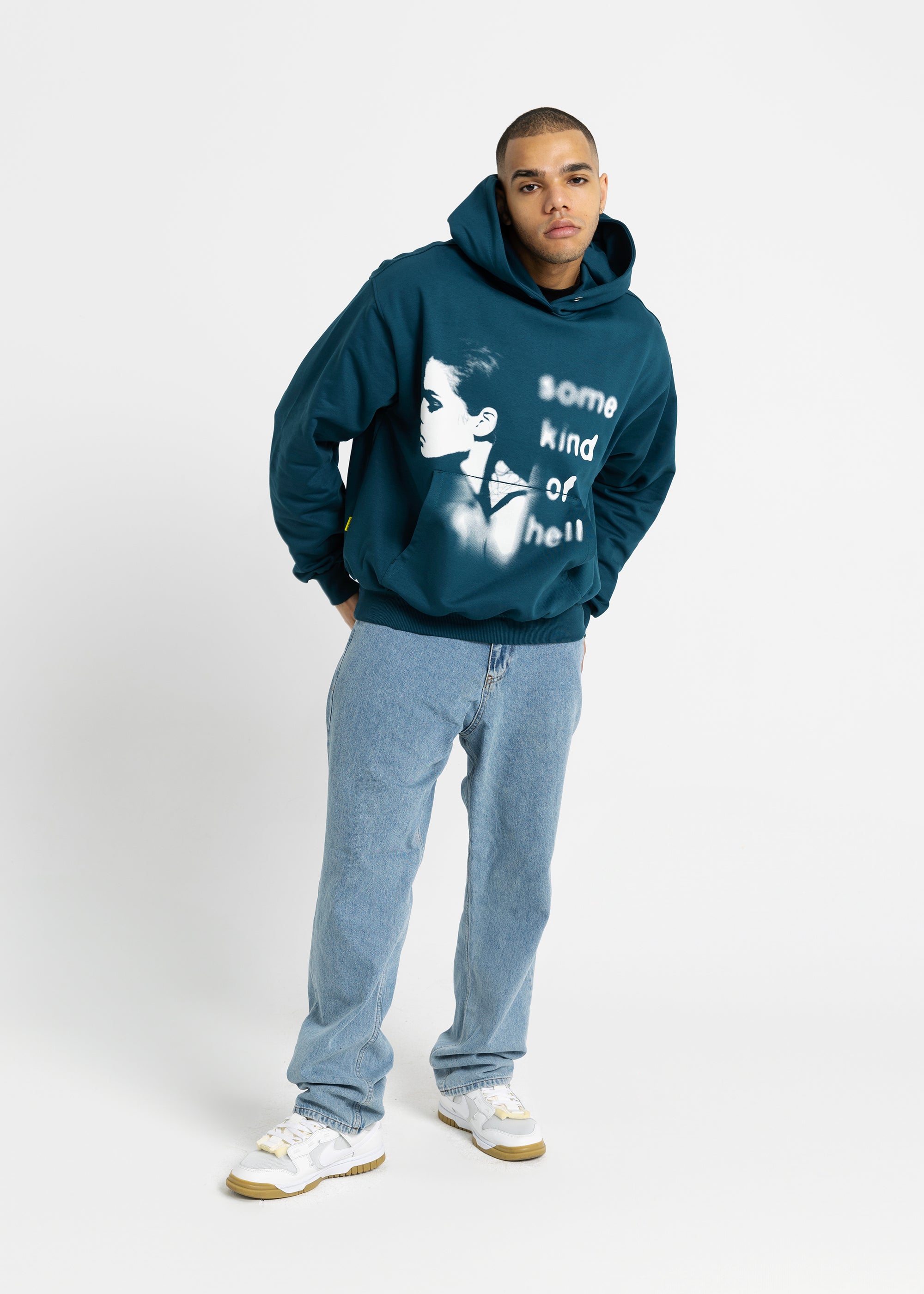 HELL teal hoodie