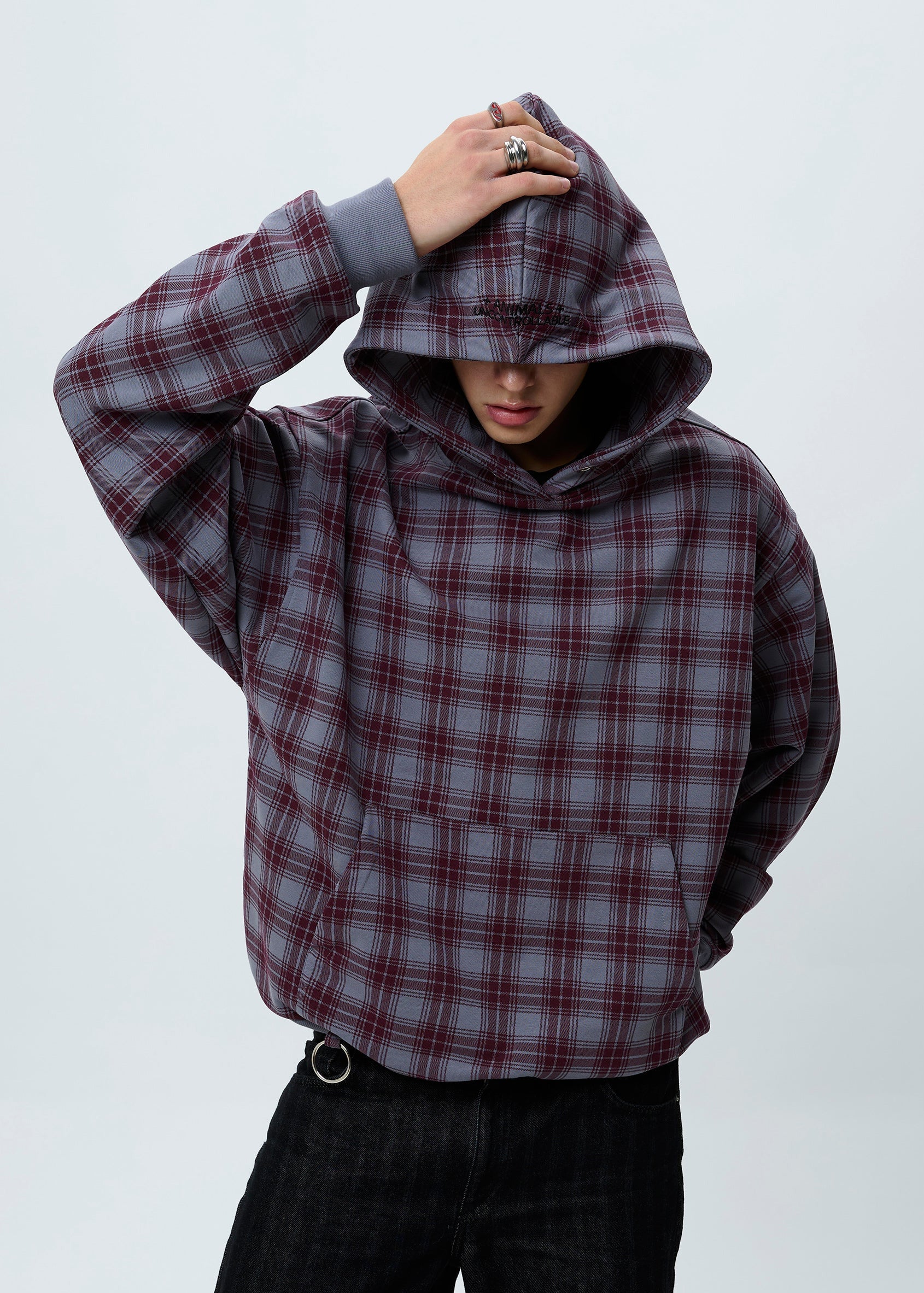 TARTAN grey hoodie
