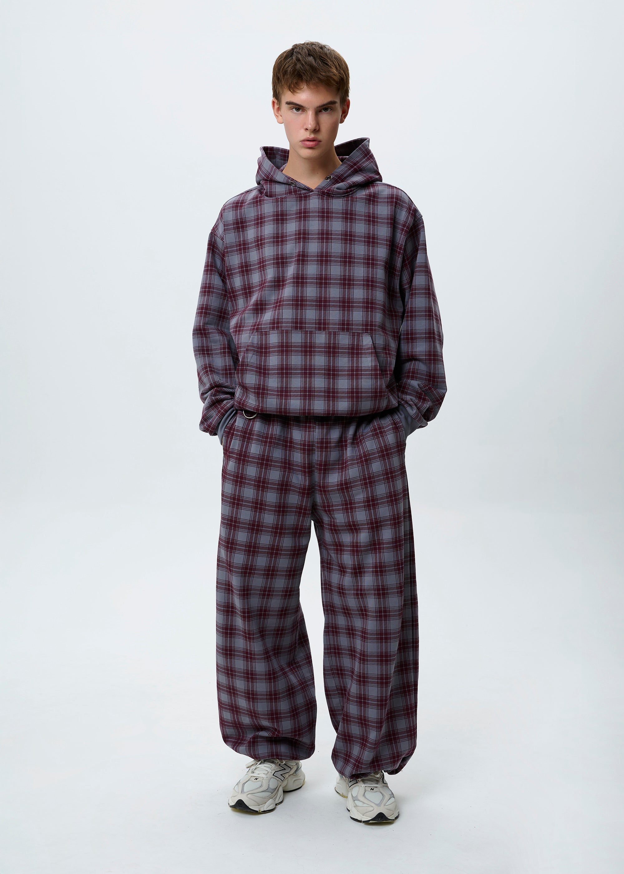 BUBBLE TARTAN grey sweatpants