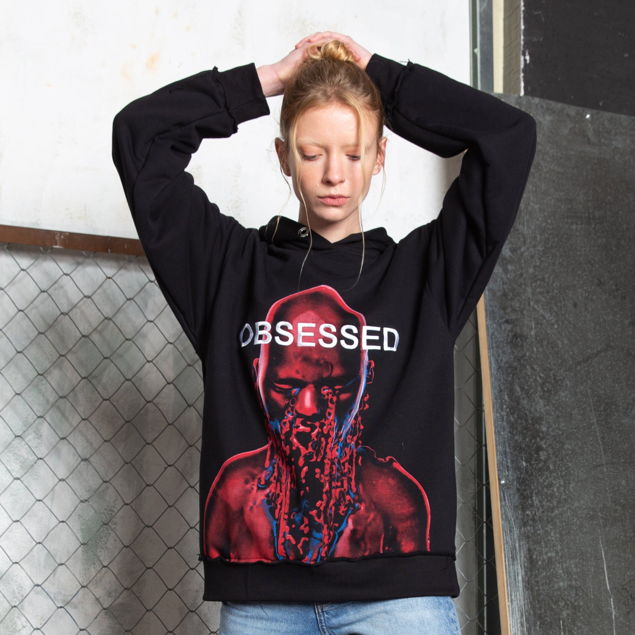 SAMPLE OBSESSED black hoodie